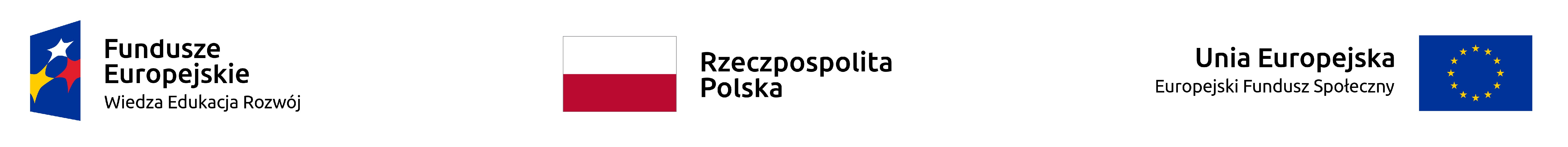 logotypy Programu Operacyjnego Wiedza Edukacja Rozwój 2014 - 2020 w wersji kolorowej